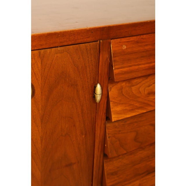 Merton Gershun For American Of Martinsville Mid Century Modern Walnut Lowboy Dresser For Sale - Image 15 of 18