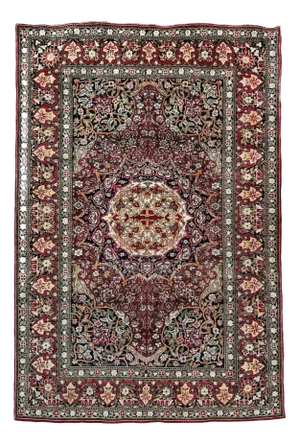 Antique Isfahan Rug in Wool