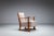 Mid-Century Modern Oak Armchair with Curved Armrests, 1940s For Sale - Image 3 of 17