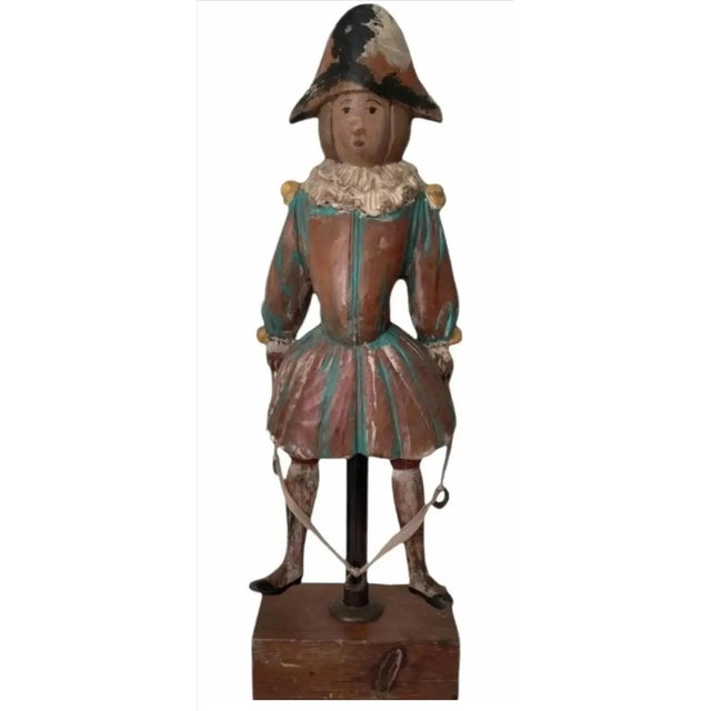 1980s Vintage Sarreid Ltd. Wood Court Jester Sculpture For Sale - Image 10 of 10