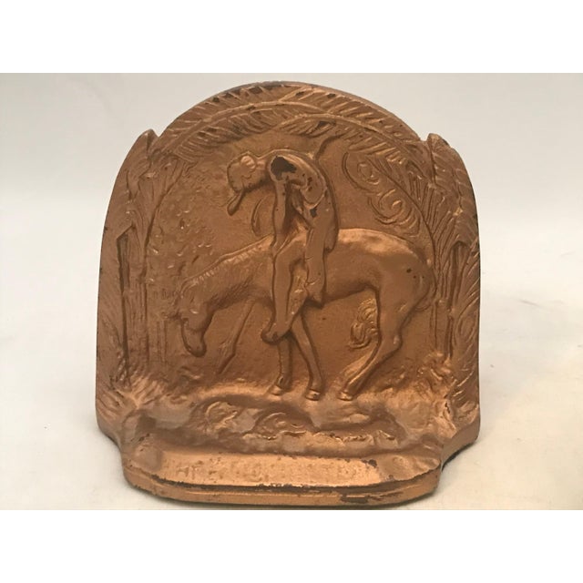 Art Deco Art Deco Gilt Bronze "End Of The Trail" Bookends, c. 1930s For Sale - Image 3 of 10