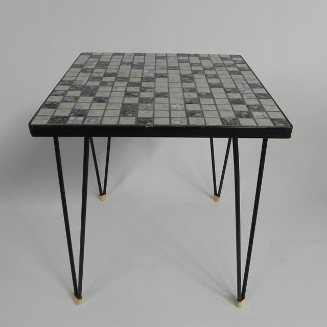 Side Table with Mini Tiles, 1950s For Sale - Image 4 of 12
