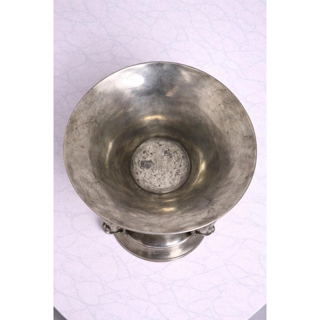 Swedish Art Deco Sculptural Pewter Bowl from GAB, 1931 For Sale - Image 6 of 7