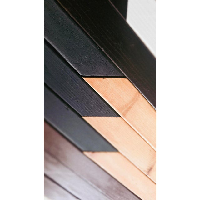 Rustic Reclaimed Air Force Base Wood Art - Muted Earthtones For Sale - Image 3 of 3