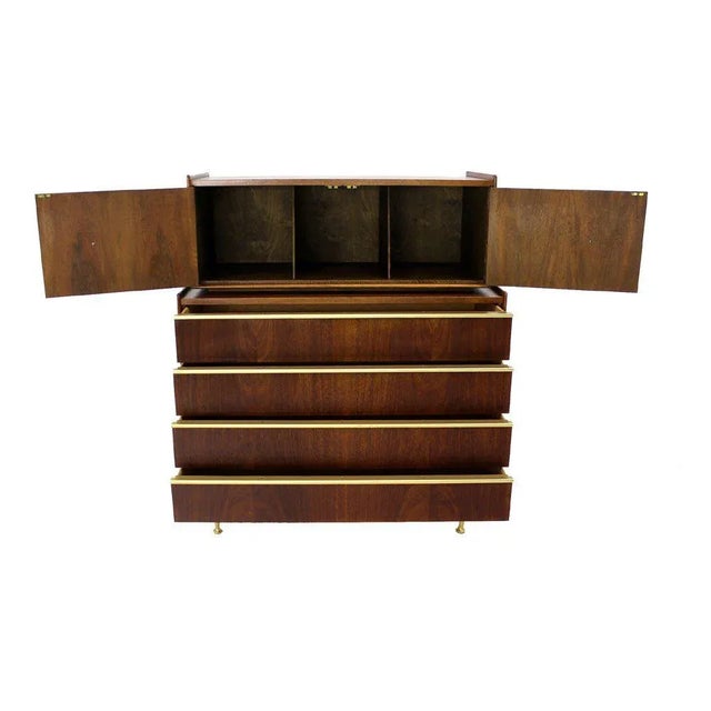 1950s 1950s Vintage Edmond Spence Walnut High Chest For Sale - Image 5 of 10
