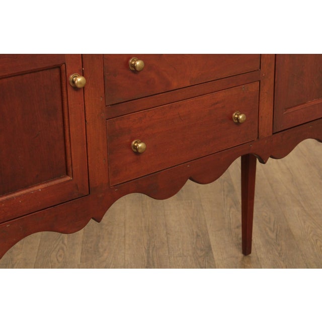 Wood Mid 20th Century Early American Style Custom Cherry Sideboard Server For Sale - Image 7 of 13