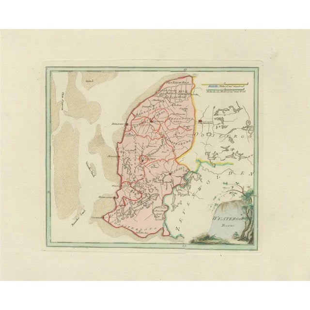 Antique Map of Southern Westergo in Friesland by Von Reilly, 1791 For Sale
