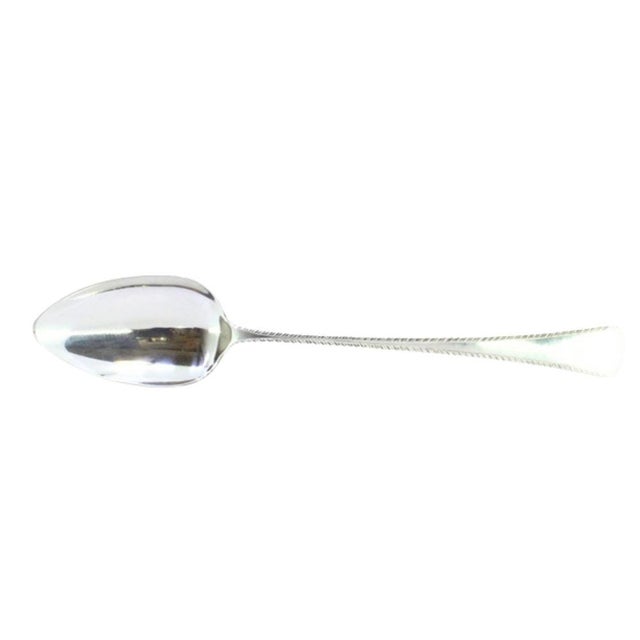 Silver Rice and Serving Spoon with Handle Grooves For Sale - Image 6 of 6