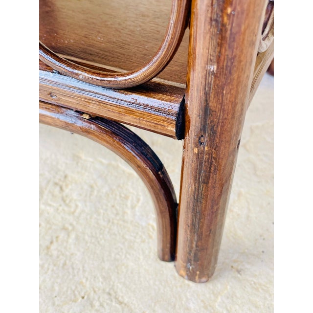 Vintage Bamboo and Rattan 3-Tier Shelf, 1960s For Sale - Image 17 of 18