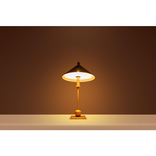 Enhance your interior with this striking set of two Post Modern Memphis Style table lamps, designed by the renowned George...