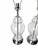 Metal Late 20th Century Clear Glass Baluster Table Lamps With Chrome-Tone Bases - Pair For Sale - Image 7 of 14