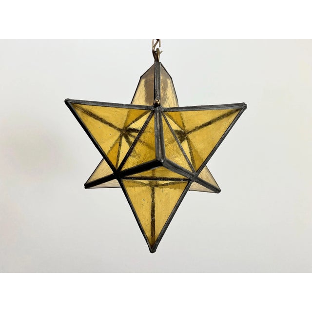 1960s Gold Glass Star Light For Sale - Image 15 of 18