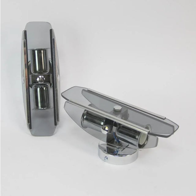 1970s Vintage Crystal Wall Lights, 1970s, Set of 2 For Sale - Image 5 of 6