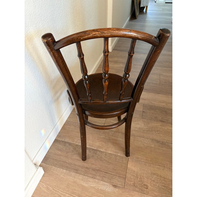 Vintage 1920s Thonet Parisian Cafe Wood Chair For Sale - Image 9 of 12