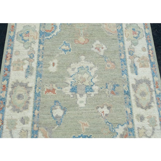 Turkish Oushak Runner Rug 2'9" x 14'1" #17706 For Sale - Image 4 of 8