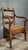 Rustic Empire-Style Armchair in Walnut with Woven Straw Seat For Sale - Image 3 of 7
