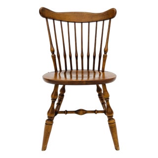 Vintage Ethan Allen Spindle Back Maple Dining Chair For Sale