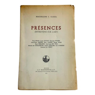 1952 Presences Entretiens Sur l'Art Book For Sale