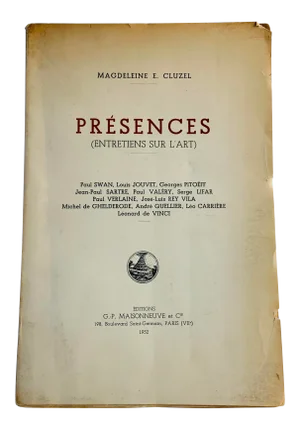 1952 Presences Entretiens Sur l'Art Book