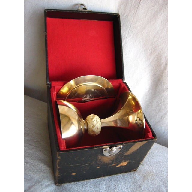 French Silver-Gilt Mid 20th Century Chalice in Box For Sale - Image 13 of 13