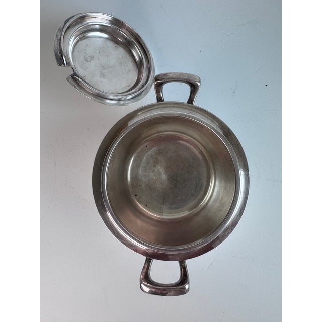 Wallace Silversmiths 1940s Mid Century Modern Hotel Silver Serving Bowl For Sale - Image 4 of 8