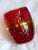 1970s 22k Gold Ruby Red Venetian Murano Glass Decanter With 5 Tumblers - 6 pcs For Sale In Denver - Image 6 of 10