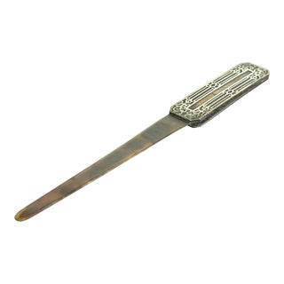 Heintz Arts & Crafts Sterling Silver on Bronze Letter Opener For Sale