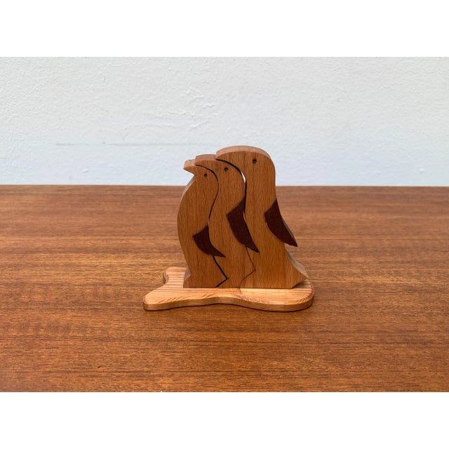 Vintage Wooden Penguin Sculpture, Set of 3 For Sale - Image 10 of 18