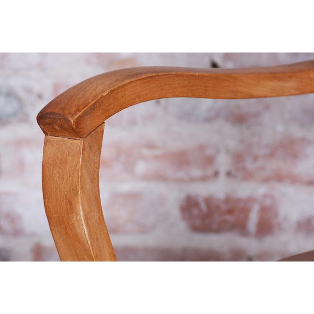 Wood Set of Art Deco Armchairs in Beech attributed to Jules Leleu, France, 1930s For Sale - Image 7 of 11