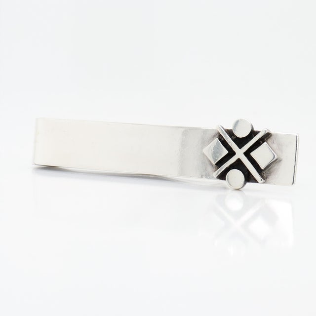 Mid 20th Century Vintage Mid-Century Modernist Paul Lobel Sterling Silver Tie Clip or Money Clip For Sale - Image 5 of 11