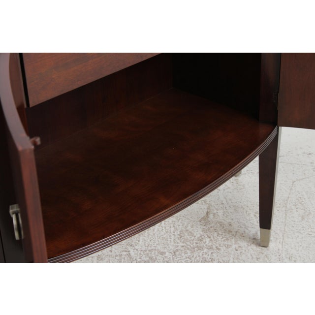 Wood Ethan Allen Cherry Demilune Four-Door Buffet Sideboard For Sale - Image 7 of 16