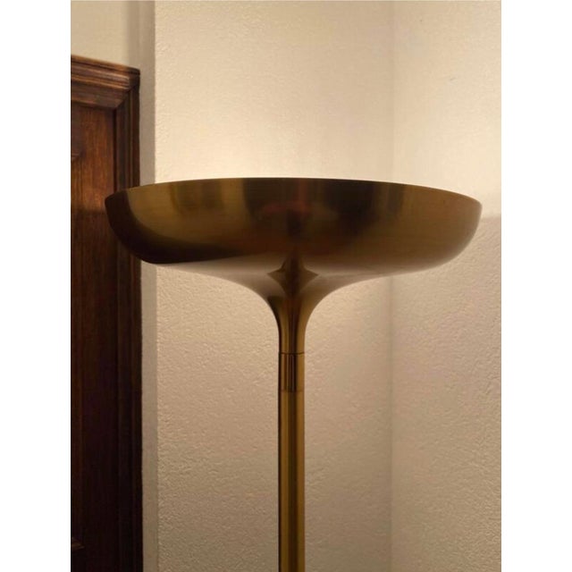 Gold Metal Floor Lamp by Mauro Marzello, 1980s For Sale - Image 6 of 15