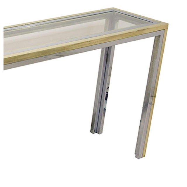 1970s Italian Modern Console Table in Brass and Crystal by Nanda Vigo For Sale - Image 5 of 6