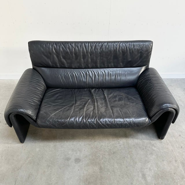 Animal Skin DS 2011 2-Seater Sofa in Black Leather from de Sede, Switzerland, 1980s For Sale - Image 7 of 10