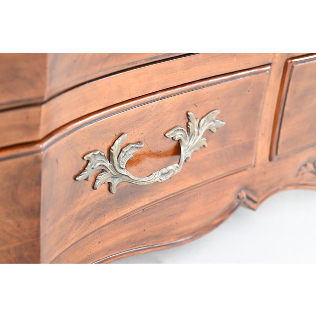 John Widdicomb French Louis XV Style Cherry Bombe Nine Drawer Dresser For Sale - Image 13 of 17