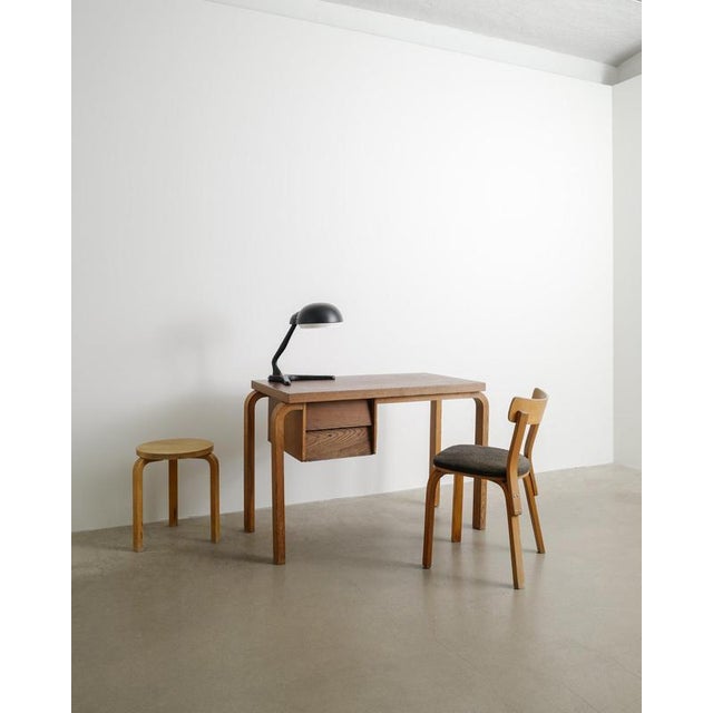 Early Finnish Mid-Century Wooden Desk & Chair by Alvar Aalto for Stylchair, 1940s, Set of 2 For Sale - Image 9 of 13
