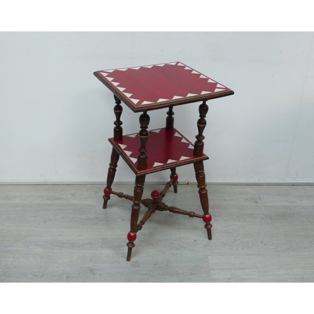 Art Nouveau Side Table in Walnut, 1890s For Sale - Image 5 of 6