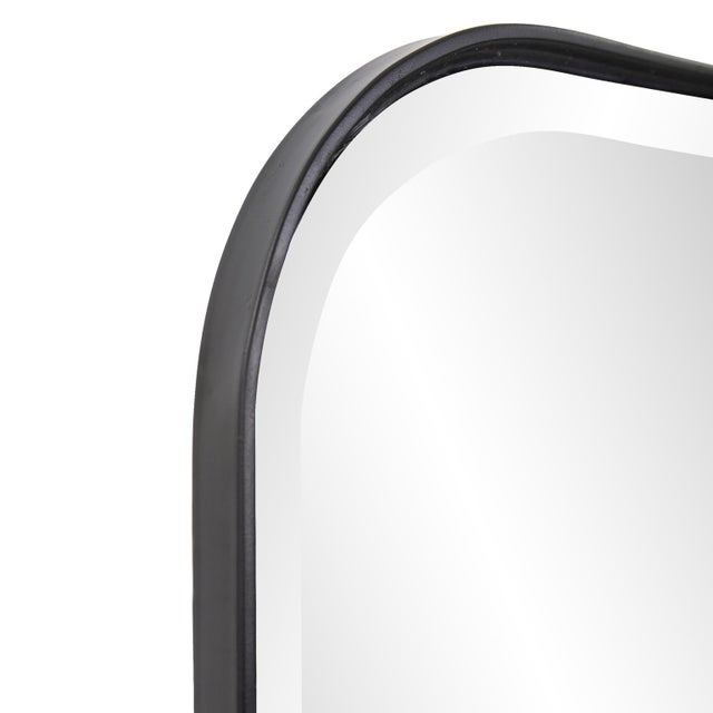 2020s Matte Black Metal Dressing Mirror For Sale - Image 5 of 10