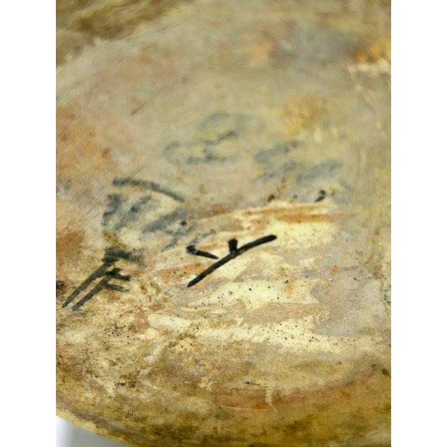 1970s Italian Majolica Terra Cotta Cachepot Planter With Fruit Garland For Sale - Image 10 of 12