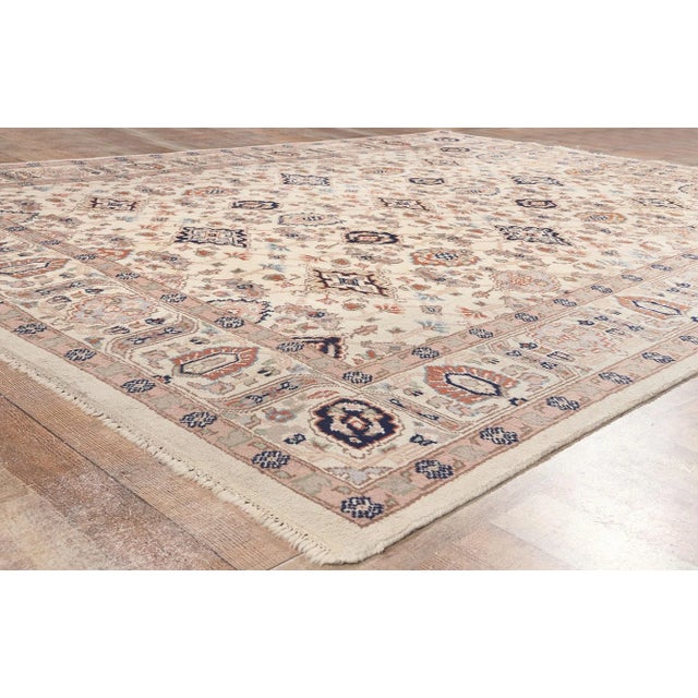 Textile Late 20th Century Vintage Indian Tabriz Rug - 08'04 X 10'10 For Sale - Image 7 of 9