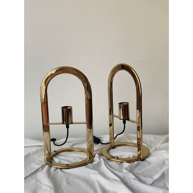 Golden Arco 40 Table Lamp from VD, Germany, Set of 2 For Sale - Image 6 of 15