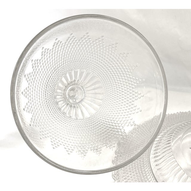 C1877 Campbell & Jones Victorian Beaded Pattern Glass Dome Cheese Server For Sale - Image 13 of 14