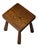 Brown Brutalist Stool in Oak, Dutch Design, Mid-Century, 1960s For Sale - Image 8 of 11