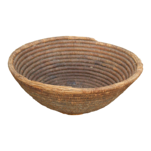 Vintage Coiled Harvest Bowl W/Mud Sealed Base