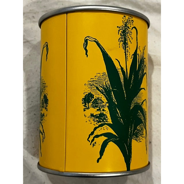 Trader Joe's Can of Corn Scented Candle featuring a yellow label and a sweet cornbread scent