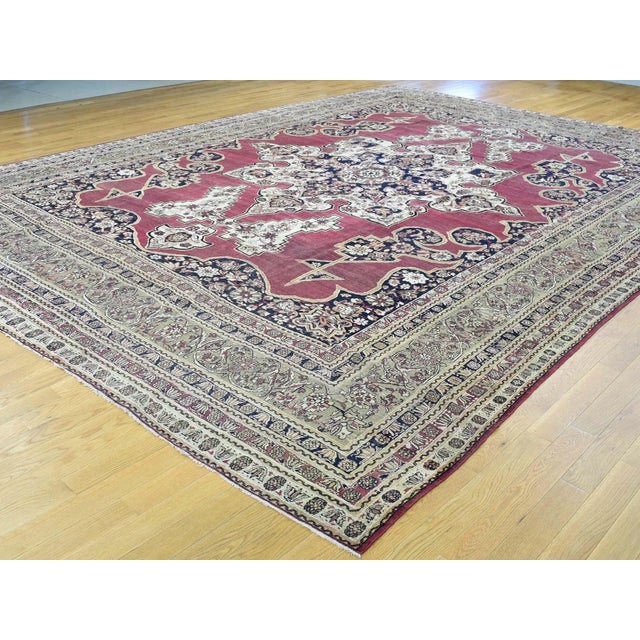 Pink 1880s Antique Persian Lavar Kerman Rug For Sale - Image 8 of 13