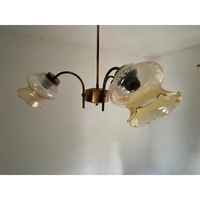 Vintage Three-Light Chandelier by Kaj Dol Pri Hrastniku, Slovenia, 1990s For Sale - Image 13 of 13