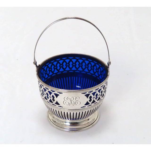 This is a Very Pretty Little Antique Sterling Silver Handled Serving Basket. Purposes ? Nuts - Candy - Mints - Sauces -...