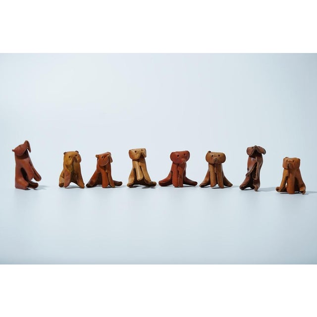 1960s Leather Dogs by Deru, 1960s, Set of 8 For Sale - Image 5 of 14