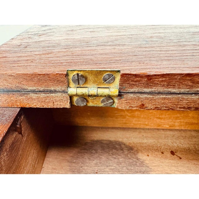 Vintage Hardwood Document Box With Hinged Lid For Sale - Image 11 of 12